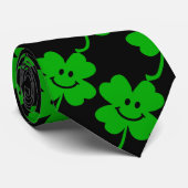 ラッキーフォーリーフクローバー顔 ネクタイ (ロール)