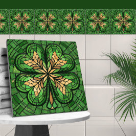 ラッキーフォーリーフクローバー – モザイクアート タイル