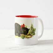 ラッキーブラックキャット ツートーンマグカップ (正面右)