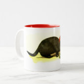 ラッキーブラックキャット ツートーンマグカップ (正面左)