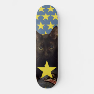ラッキーブラックキャット（星付き） スケートボード