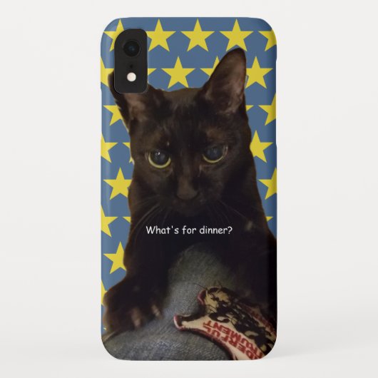 ラッキーブラックキャット（星付き） Case-Mate iPhoneケース (裏面)