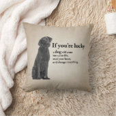 ラッキーブラックラボ クッション (ブランケット)