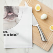 ラッキーブルドッグ キッチンタオル (四つ折り)