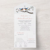 ラッキーブルーバーズシークレットフォレスト庭園の結婚式 オールインワン招待状 (内側)