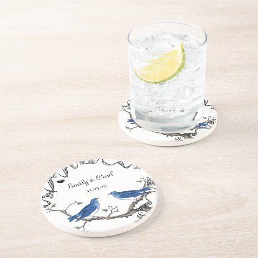 ラッキーブルーバードヴィンテージラブバードコースター コースター (側面)