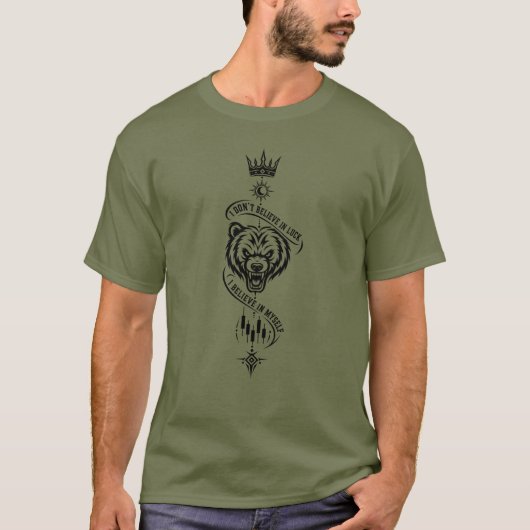 ラッキーベアトレーダーシンボルデザイン Tシャツ (正面)