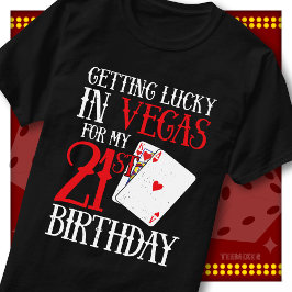 ラッキーベガス21歳の誕生日パーティースクワッド Tシャツ