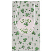 ラッキーベビーピンクアンドグリーンセントパディーズ スモールペーパーバッグ (正面)