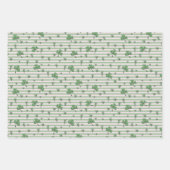 ラッキーベビーピンクアンドグリーンセントパディーズ ラッピングペーパーシート (正面3)