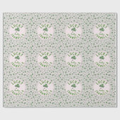 ラッキーベビーピンクアンドグリーンセントパディーズ ラッピングペーパー (フラット)