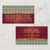 ラッキーベリーパターン |休日の案内応答のミニカード 名刺 (正面/裏面)