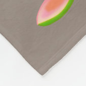 ラッキーベージュにピンクの蓮の花 フリースブランケット (角)