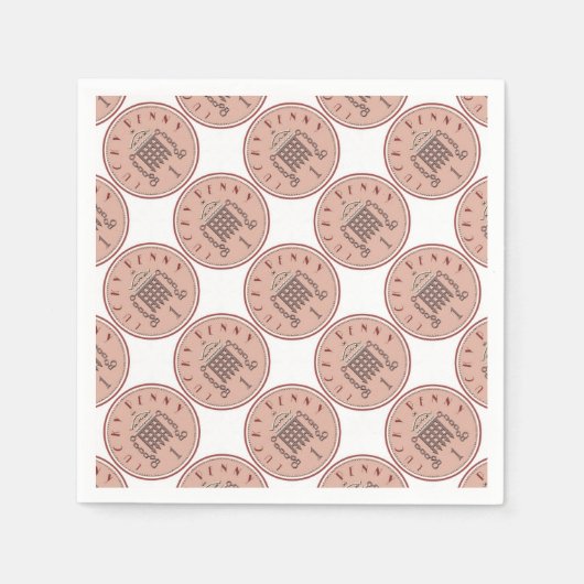 ラッキーペニー スタンダードカクテルナプキン (正面)