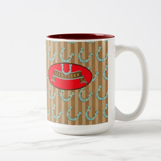 ラッキーホフ – コーヒー、ティーマグカップ ツートーンマグカップ (右)