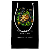 ラッキーホースシューと金ゴールド結婚コイン スモールペーパーバッグ (正面)