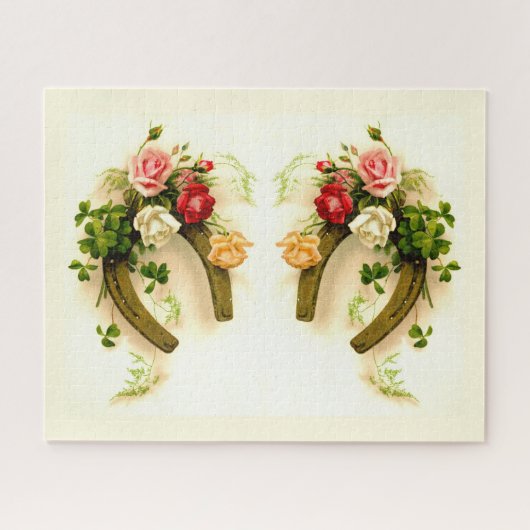 ラッキーホースシューズの芸術 ジグソーパズル (横)