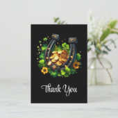 ラッキーホースシューズ金ゴールドコインとクローバーサンキュー サンキューカード (スタンド正面)