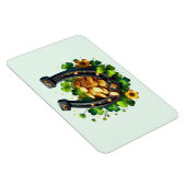 ラッキーホースシューズ金ゴールドコインとクローバー マグネット (右側)