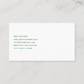 ラッキーホースシューズ金ゴールドコインとクローバー 名刺 (裏面)