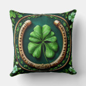 ラッキーホースシューズ&クローバーデザイン クッション (裏面)