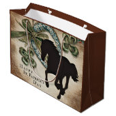 ラッキーホースシューズ&ホースセントパトリックのデイカード ラージペーパーバッグ (裏面アングル)