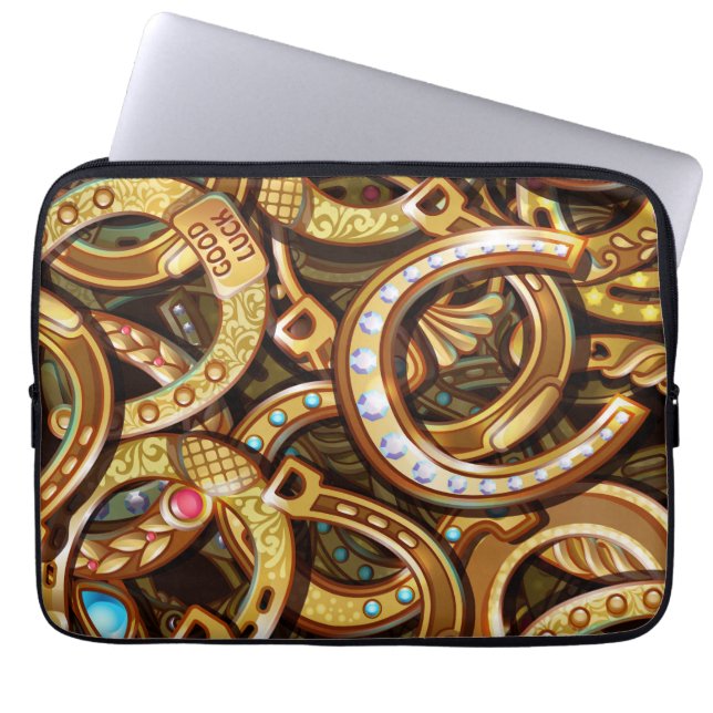 ラッキーホースシューズ ラップトップスリーブ (正面)