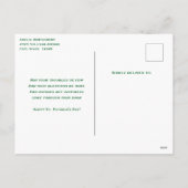 ラッキーホースシューズ&金ゴールドコインズセントパトリックの日 シーズンポストカード (裏面)