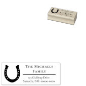 ラッキーホースシューファミリー差出人住所 ラバースタンプ (押印)