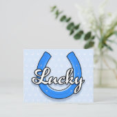 ラッキーホースシューポストカード(青) ポストカード (スタンド正面)