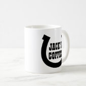 ラッキーホースシューロゴカスタムのコーヒーマグ コーヒーマグカップ (正面右)