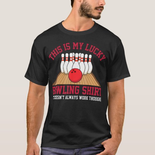 ラッキーボウリング投手 楽しいボウリング Tシャツ (正面)
