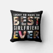 ラッキーボーイ最高のーガールフレンド今まで写真 クッション (正面)