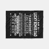 ラッキーボーナスパパTee 素晴らし From Daughter 父の フリースブランケット (正面(横))