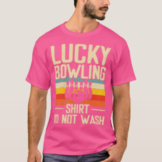 ラッキーボーリングを洗わないおもしろいボウリングをする人、 クリケットの投手ボーリングRet Tシャツ