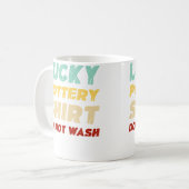 ラッキーポタリーTシャツ お洗濯禁止 面白い陶芸 コーヒーマグカップ (正面左)