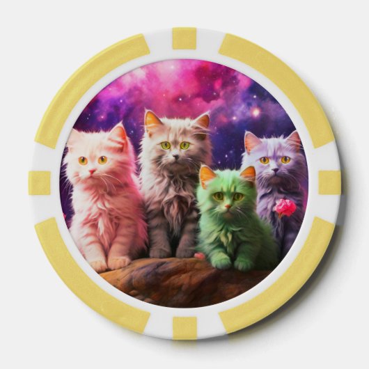 ラッキーポッカーチップ猫好き ポーカーチップ (正面)