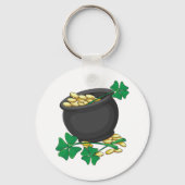 ラッキーポットの金ゴールドKeychain キーホルダー (裏面)