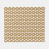 ラッキーポテトパンケーキハヌッカユダヤ系ホリデーフード フリースブランケット (正面(横))