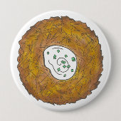 ラッキーポテトパンケーキハヌッカユダヤ系ホリデーフード 缶バッジ (正面)