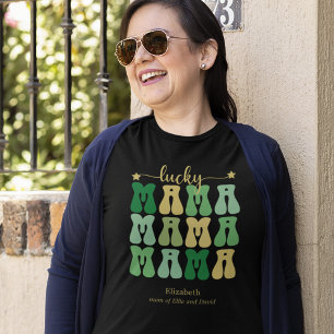 ラッキーマサンパトリックの日ママ&キッズ名 Tシャツ