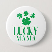 ラッキーマシャームロックボタン – おもしろい聖パトリックの日 缶バッジ (正面)