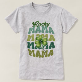 ラッキーマシャームロック女性のTシャツ Tシャツ