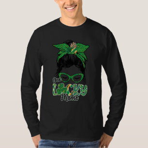 ラッキーママのひとりごと おだんごヘアでハッピー セントパトリックスデー Tシャツ