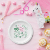 ラッキーママの時代に Pink & Green St Patricks Day ペーパープレート (パーティー)