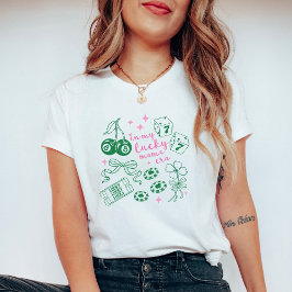 ラッキーママの時代 セントパトリックデイ ピンク Tシャツ