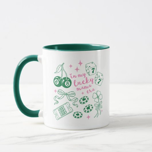 ラッキーママ時代に突入 St Patricks Day ラッキーチャーム マグカップ (左)
