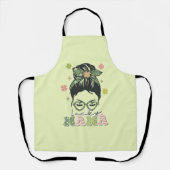 ラッキーママ – Messy Bun – クローバーセントパトリック エプロン (正面)