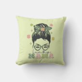 ラッキーママ – Messy Bun – クローバーセントパトリック クッション (正面)