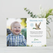 ラッキーマラードダックボーイ誕生日写真 サンキューカード (スタンド正面)